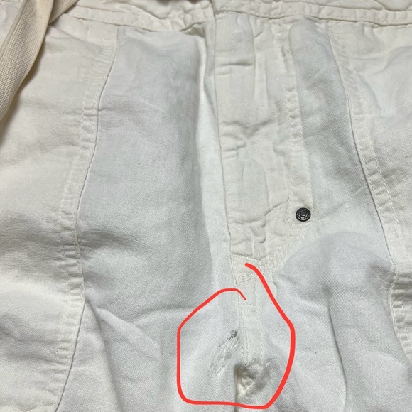 Vintage Y2K Diesel Ivory Low Rise Linen Pants Size 33 - Picture 10 of 10